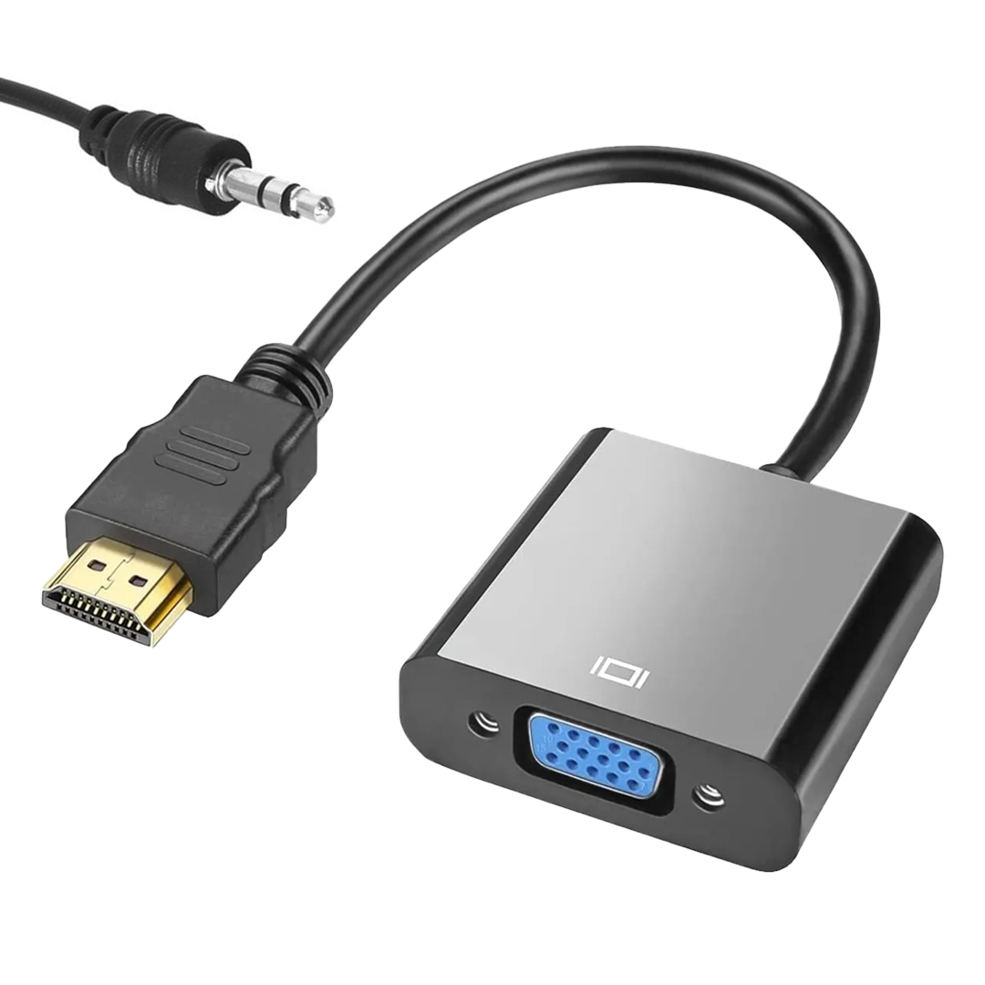 HDMI TO VGA ÇEVİRİCİ ADAPTÖR SES ÇIKIŞLI (4767)