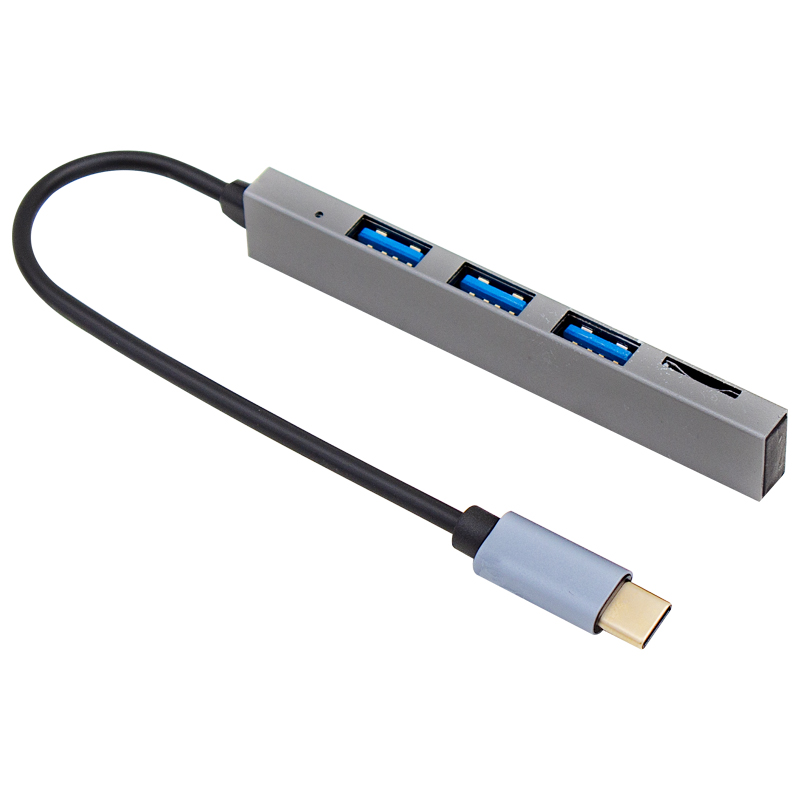 TYPE-C HUB 3x USB 3.0 SD/TF HAFIZA KART OKUYUCU DOCK STATION (MACBOOK - PC - PLAYSTATİON - XBOX) (4767)