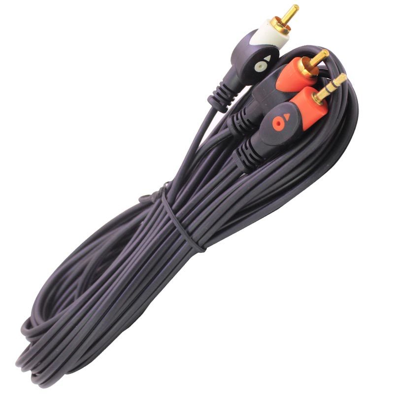 2 RCA ERKEK + 3.5 MM ST ERKEK 5 METRE 1. KALİTE (4767)