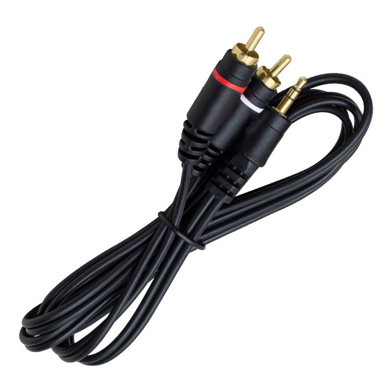 2 RCA ERKEK + 3.5 MM STEREO ERKEK 1.5 METRE 1.KALİTE KABLO (4767)