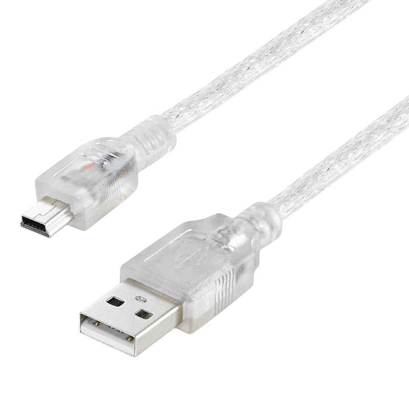 IPOD ŞARJ ALETİ KABLOSU USB 5 PİN GENİŞ 1.5 METRE ŞEFFAF  (SL-UK5) (4767)