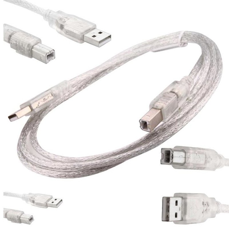 USB YAZICI KABLOSU 1.5 METRE 2.0V ŞEFFAF (4767)