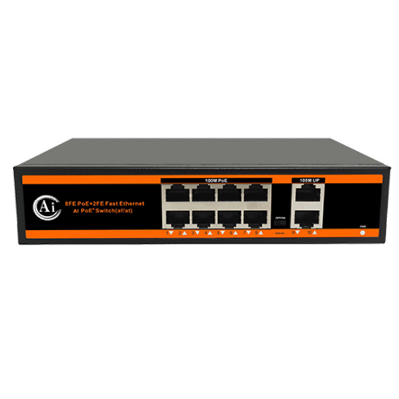 ND1P802ALF-8*10/100M BIT PORTS 2*10/100M UPLINK PORT WATCHDOG POE SWITCH (4767)