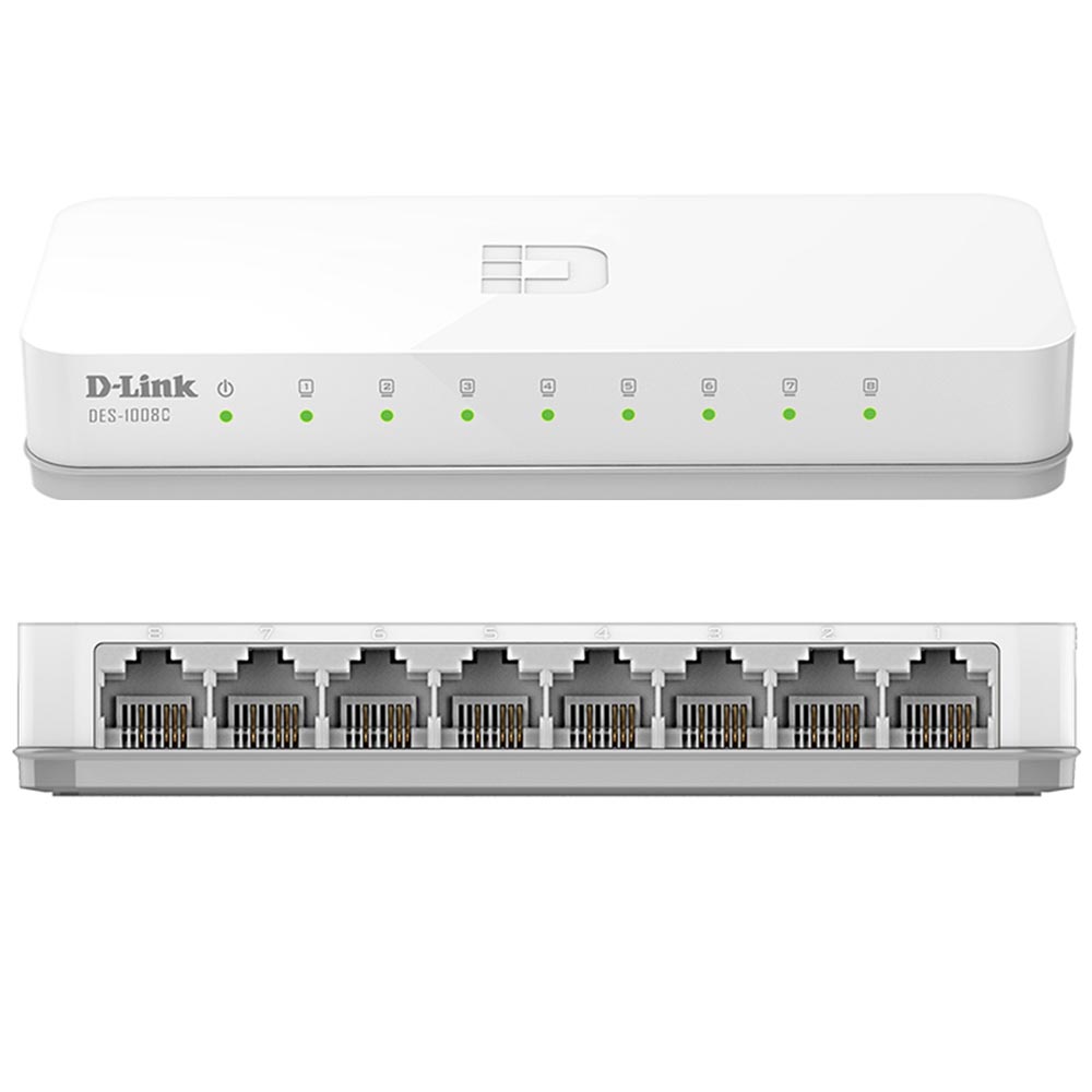 D-LINK DES-1008C 10/100 MBPS 8 PORT ETHERNET SWITCH (4767)