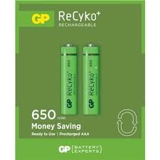 GP RECYKO 650mAh AAA ŞARJLI İNCE PİL 63C092  2Lİ KART (4767)