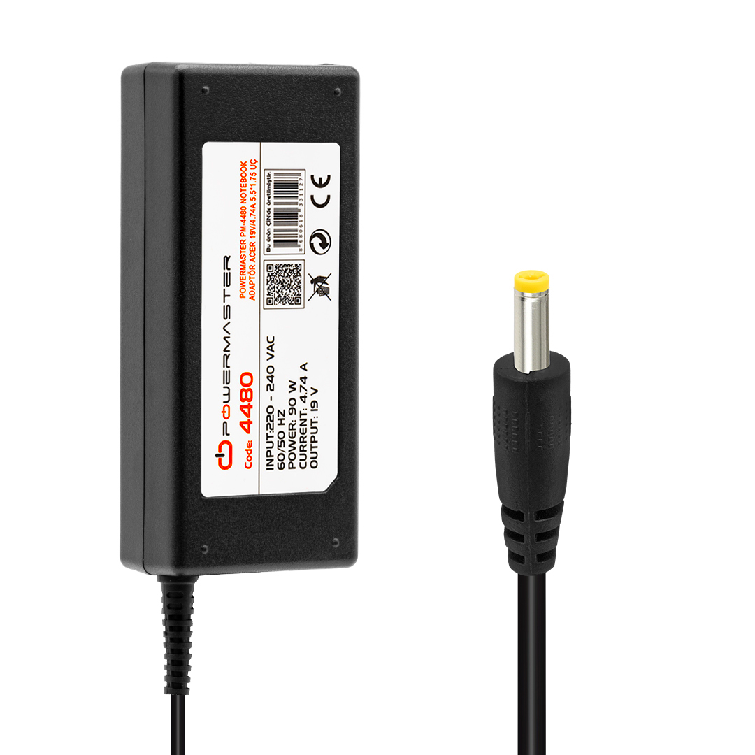 19 VOLT - 4.74 AMPER 5.5*1.75 UÇLU ACER NOTEBOOK ADAPTÖR (4767)