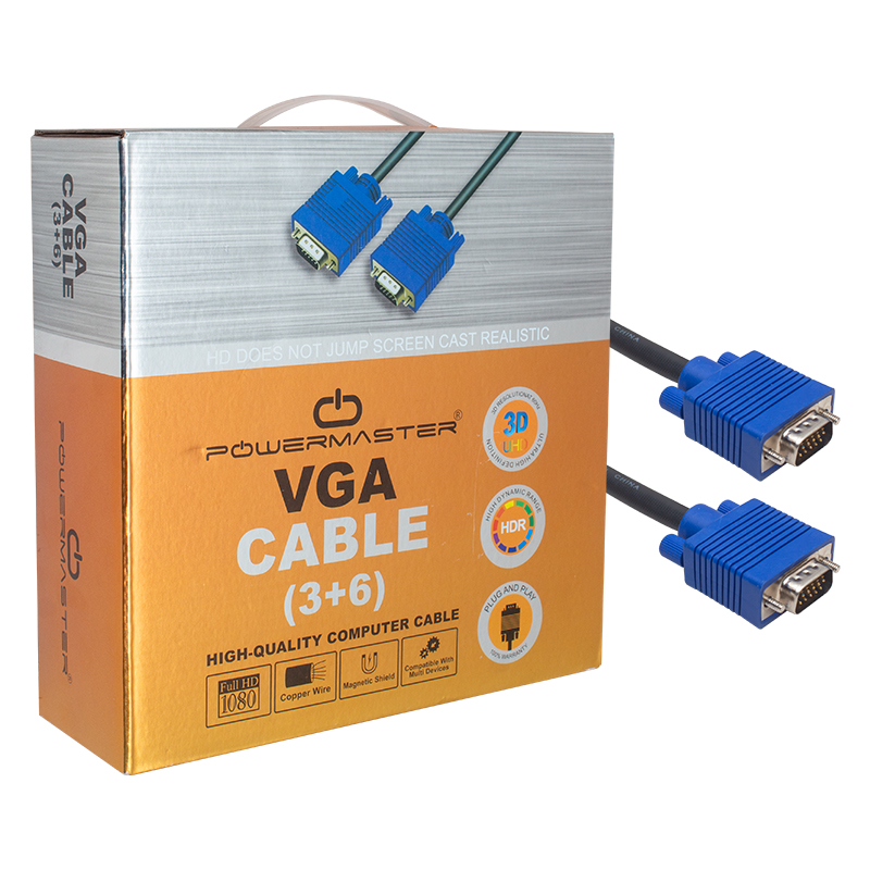 VGA KABLO 15 PİN 3+6 ERKEK/ERKEK 20 METRE KUTULU (4767)