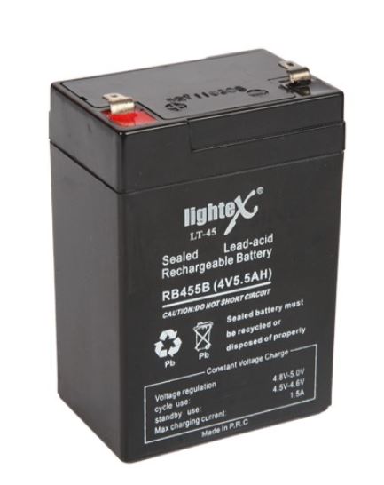 LIGHTEX LT-45N 4 VOLT - 5 AMPER KURU AKÜ (IŞILDAK AKÜSÜ) (4767)