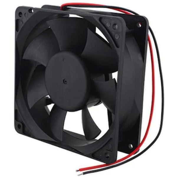 12X12 CM 12038HS 120X120X38MM 12 VOLT 0.25A  PLASTİK KASA FAN 2 KABLOLU SOKETLİ (4767)