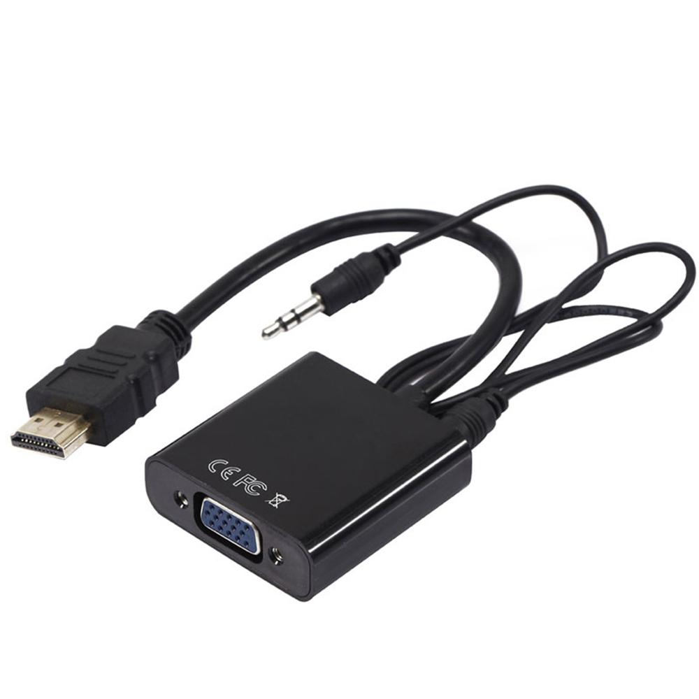 HDMI TO VGA ÇEVİRİCİ ADAPTÖR SES ÇIKIŞLI KUTULU (4767)