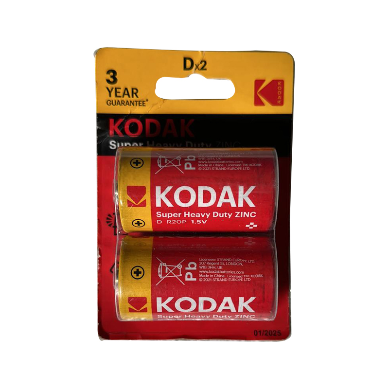 KODAK SUPER HEAVY DUTY D BOY (R20) PİL 2Lİ PAKET (4767)