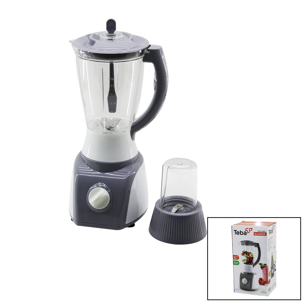 TEBA TSW-1800 BUZ KIRICIÇOK AMAÇLI BLENDER DOĞRAYICI 2PCS HAZNE - BIÇAK SİSTEMİ=2.5LT 2 KADEME HIZ+PULSE (4767)