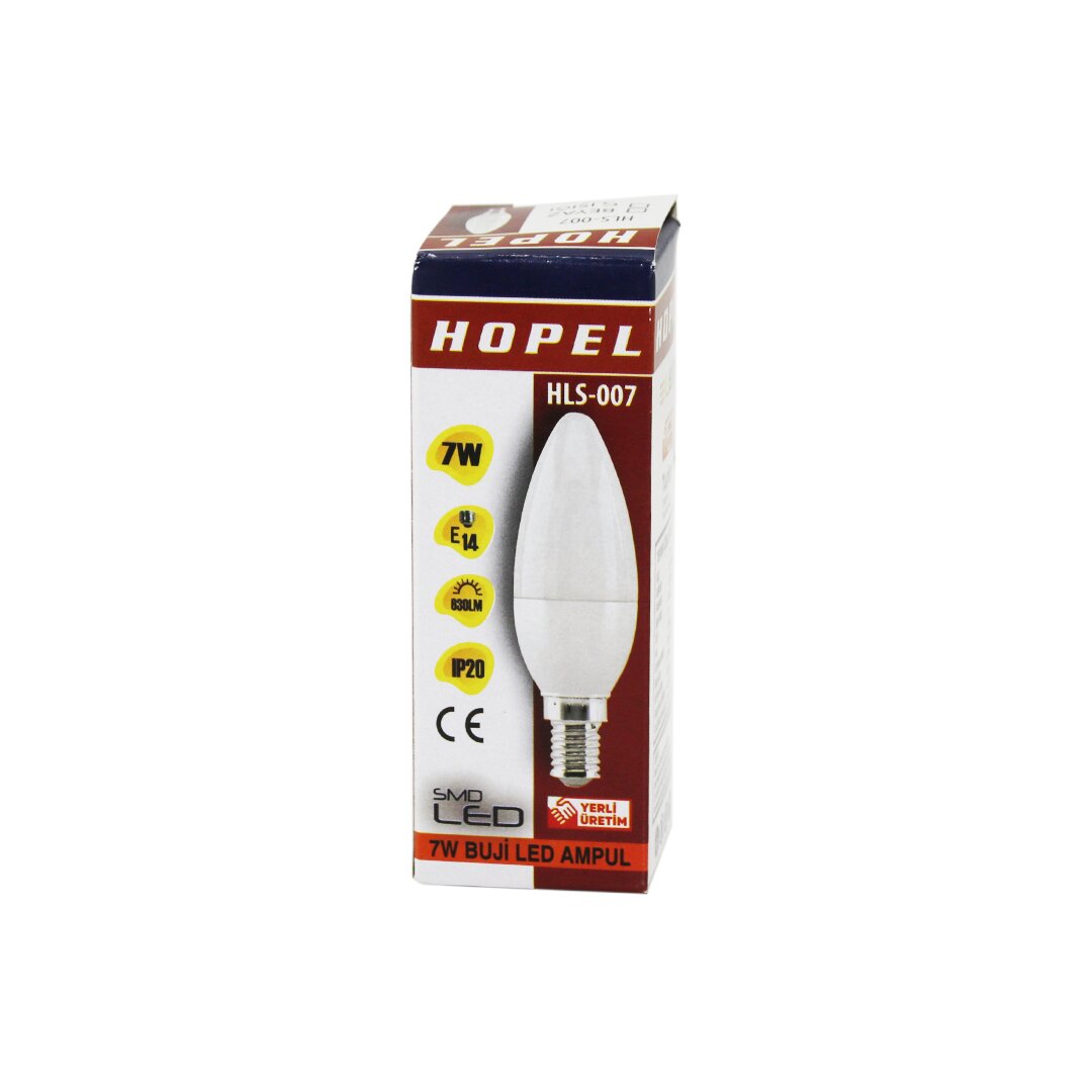 7W - E14 BUJİ LED MUM AMPUL 630LM  HLS-007 (4767)