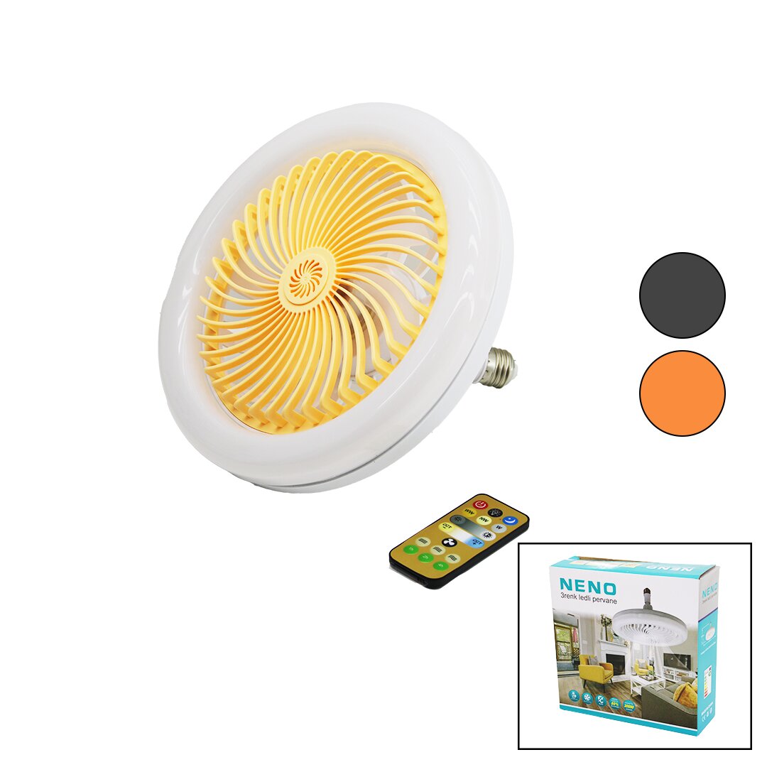 PERVANELİ 3 RENK LEDLİ KUMANDALILAMBA AMPUL OYNAR BAŞLI DUY ÇAP:15CM6500LUMEN - 3200K (4767)