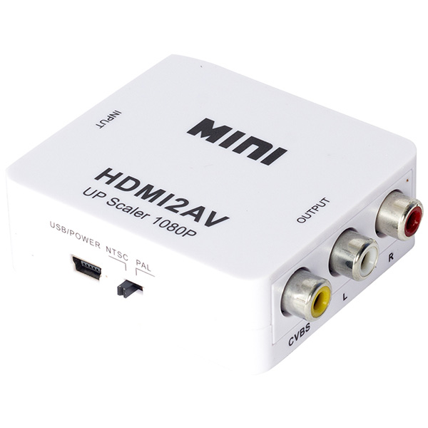 HDMI TO RCA ÇEVİRİCİ CONVERTER MİNİ MODEL PLASTİK KASA 1920X1080 (4767)