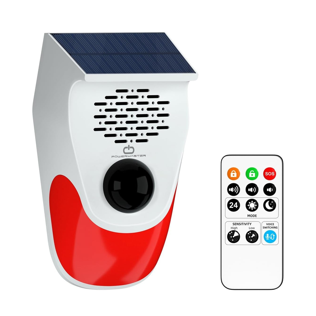 KUMANDALI SOLAR SESLİ IŞIKLI 120DB ALARM SİSTEMİ (4767)