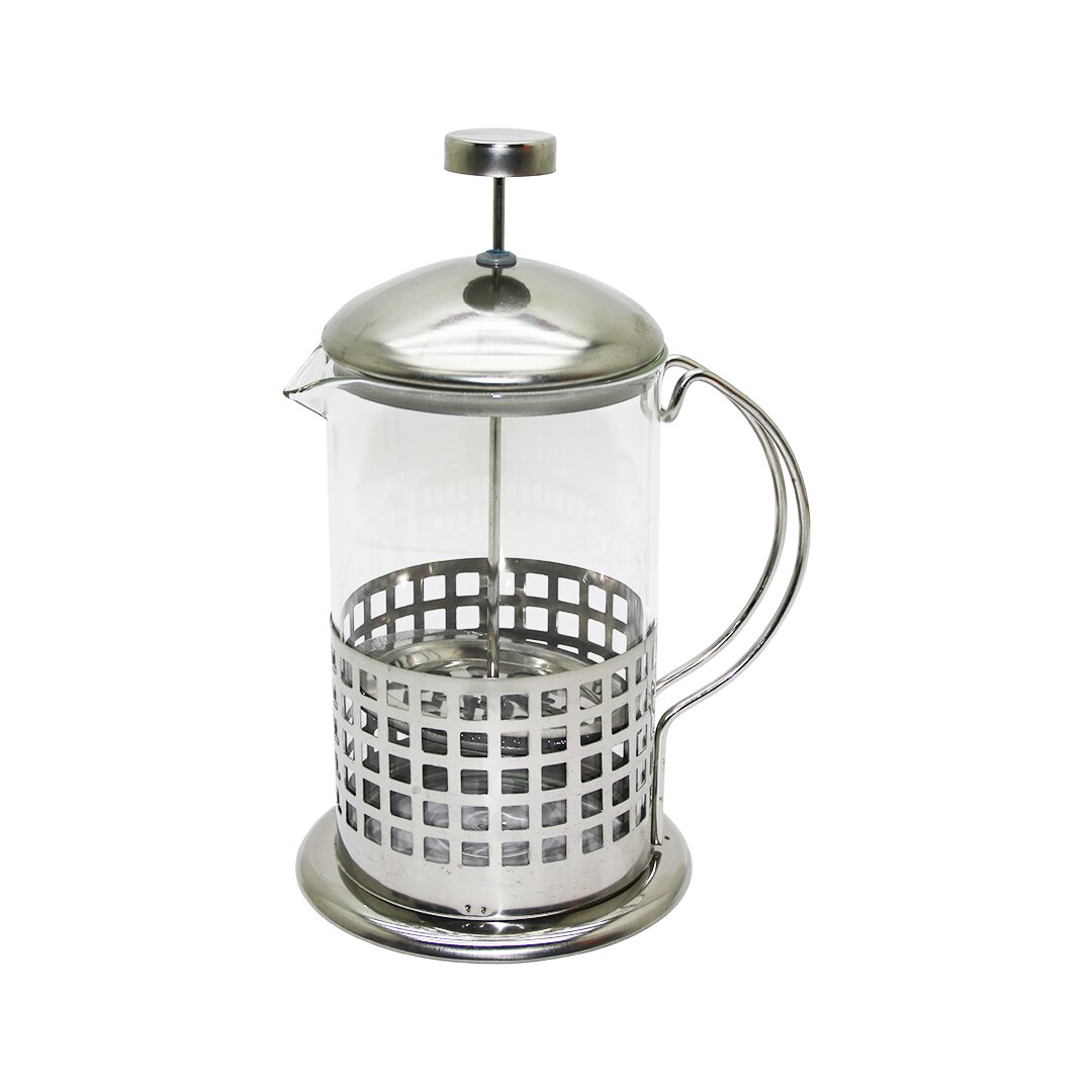 FRENCH PRESS 800ML CAM BİTKİ SÜZGEÇİ METAL KAFES - KAPAK (4767)