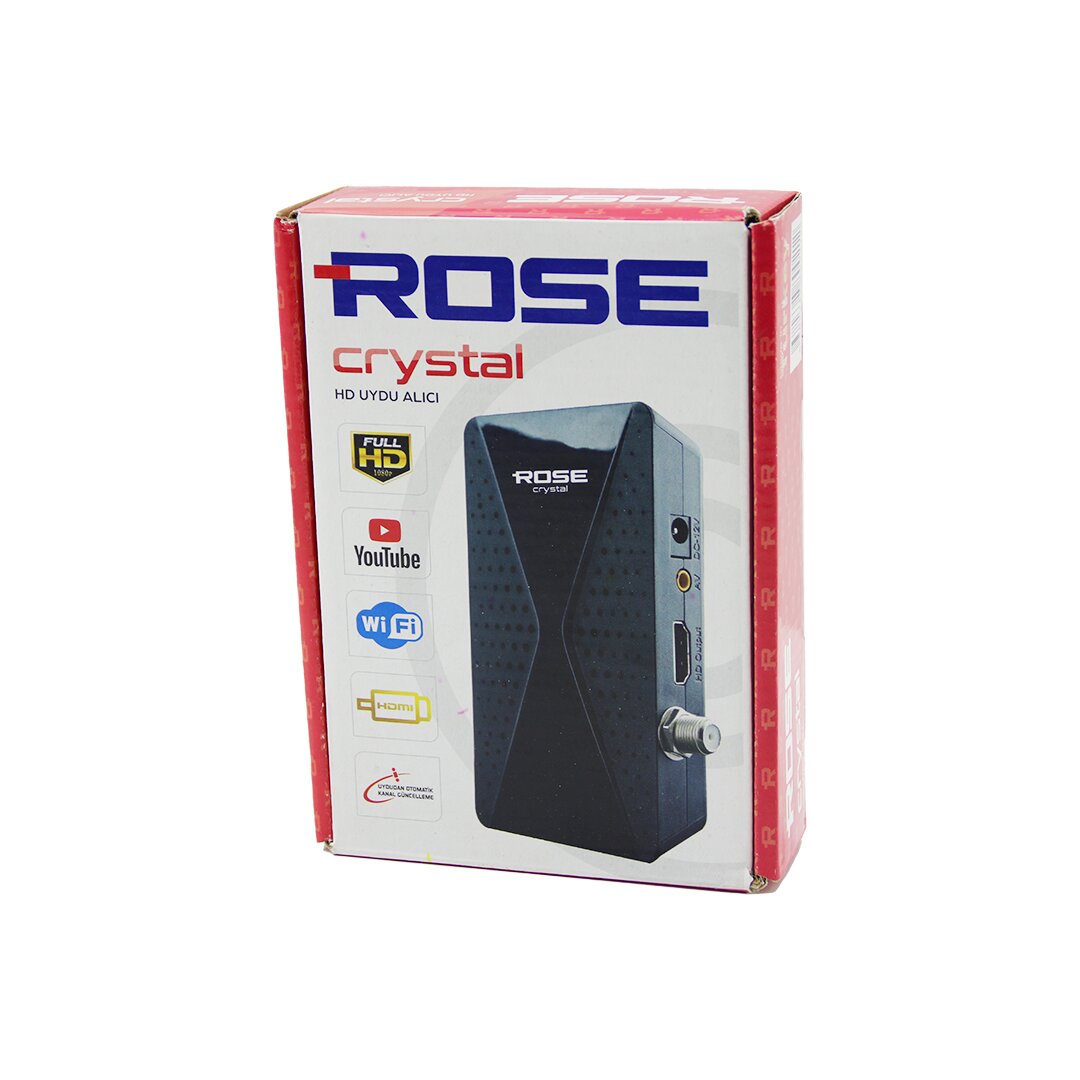 ROSE CRYSTAL FULL HD UYDU ALICISI  1080P - HDMI - WİFİ - AV - YOUTUBE (4767)