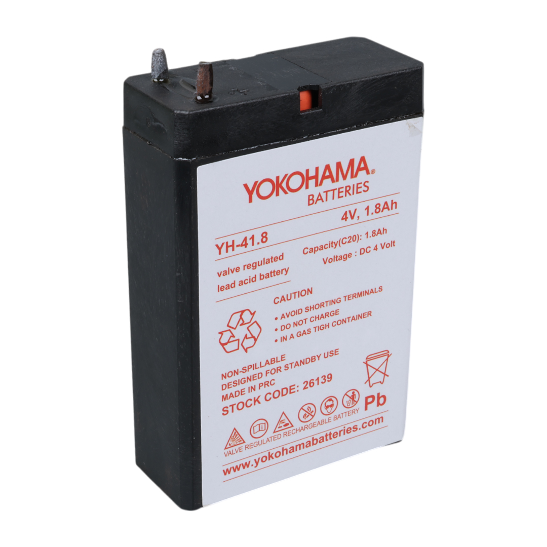 YOKOHAMA YH-41.8 4 VOLT - 1.8 AMPER KURU AKÜ (50 X 76 X 22 MM) (4767)