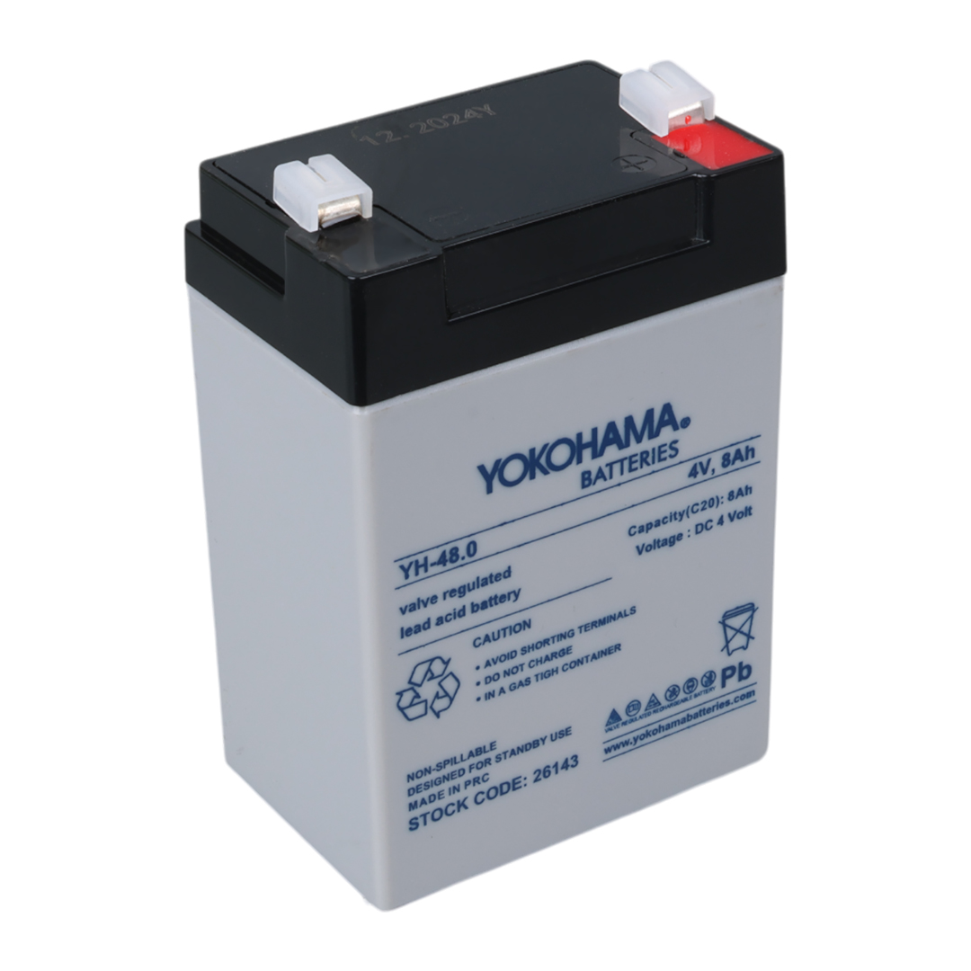 YOKOHAMA YH-48.0 4 VOLT - 8 AMPER KURU AKÜ (68 X 45 X 95 MM) (4767)