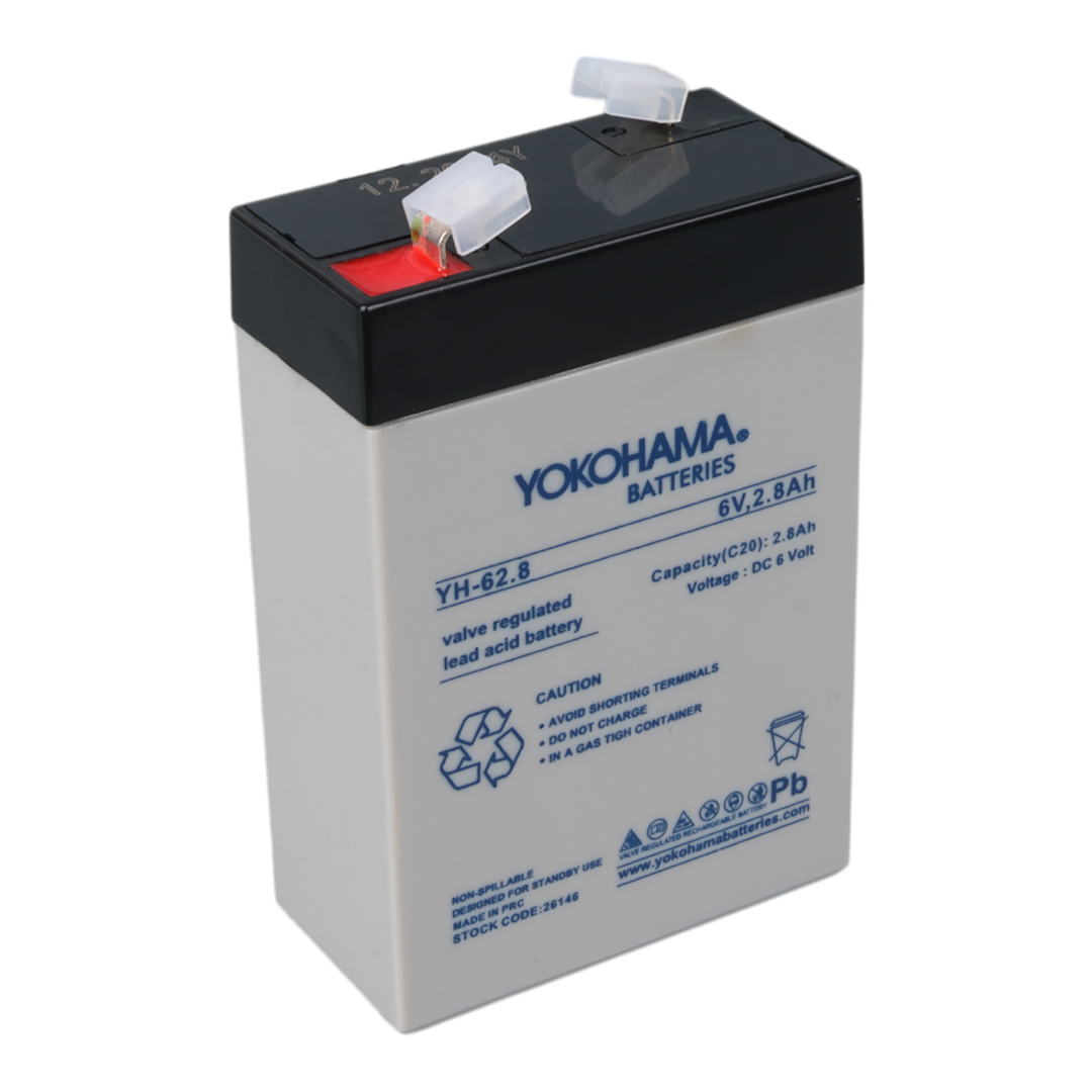 YOKOHAMA YH-62.8 6 VOLT - 2.8 AMPER DİK AKÜ (66 X 33 X 97 MM) (4767)