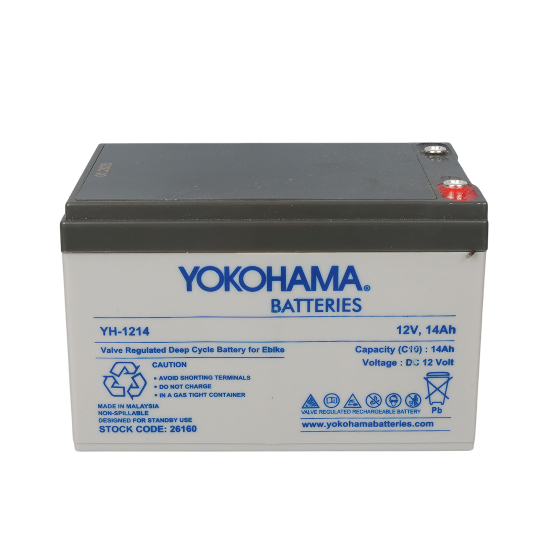 YOKOHAMA YH-1214 12 VOLT - 14 AMPER ELEKTRİKLİ BİSİKLET AKÜSÜ (150 X 95 X 98 MM) (4767)