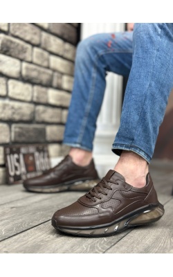 BA0324 İçi Dışı Hakiki Deri Rahat Taban Taba Sneakers Casual Erkek Ayakkabı