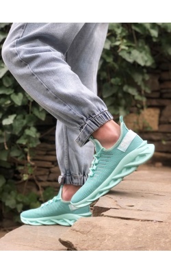 BA0602 Phantom Yüksek Taban Tarz Sneakers Mint Yeşil Erkek Spor Ayakkabısı