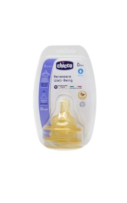 Chicco Biberon Emziği 0ay+2li Normal Akış Kauçuk