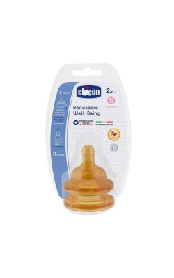 Chicco Biberon Emziği 2 ay+Akış Ayarlı 2li kauçuk