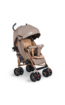 Comfymax Tam Yatar Baston Bebek Arabası – Wood Brown