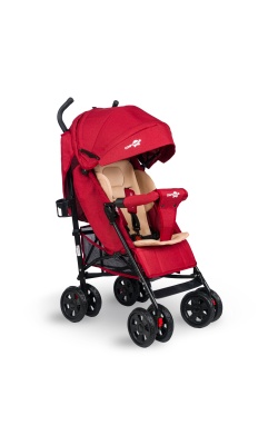 Comfymax Tam Yatar Baston Bebek Arabası – Dark Red