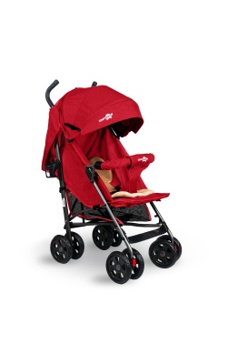 Comfymax Tam Yatar Baston Bebek Arabası – Dark Red