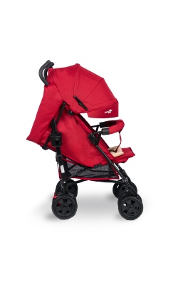 Comfymax Tam Yatar Baston Bebek Arabası – Dark Red