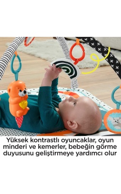 Fisher Price Neşeli Hayvanlar 3ü 1 Arada Jimnastik Merkezi Oyun Halısı