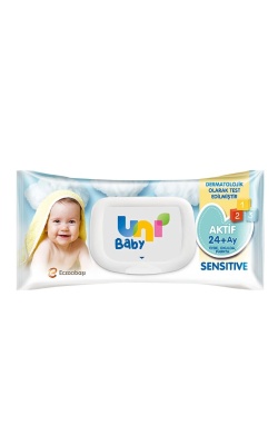 Uni Baby Aktif Sensitive Bebek Islak Mendil 24+ Ay 52 Adet