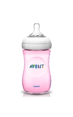 Avent Natural PP Biberon 260 ml - Pembe