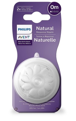 Philips Avent Natural Response 2li Biberon Emziği, 1 Numara, 0 Ay+