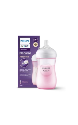 Philips Avent Natural Response PP Pembe Biberon 1+ Ay 260 ml SCY903/11