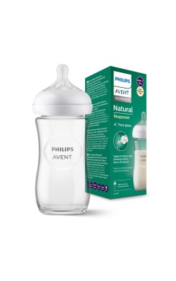 Philips Avent Natural Response Cam Biberon 1 Ay+ 240 ml, Tepkili Biberon Emziği SCY933/01