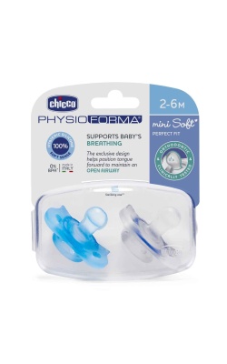 Chicco PhysioForma Mini Soft 2li Emzik 2-6 Ay Erkek