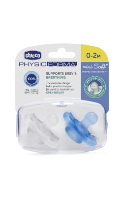 Chicco PhysioForma Mini Soft 2li Emzik 0-2 Ay Erkek