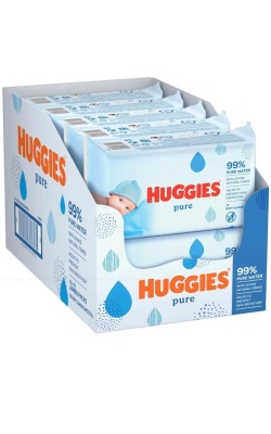 Huggies Pure Yenidoğan Hassas Islak Havlu 72 Yaprak 10lu Maxi Paket (720 Yaprak)