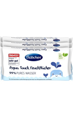 Bübchen Aqua Touch Yenidoğan Hassas Islak Mendil 3 x 48 Adet ( 144 Yaprak )