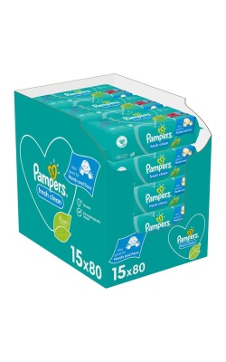 Prima Pampers Baby Yenidoğan Fresh Clean Islak Havlu 80x15 Adet (1200 Yaprak)