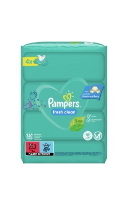 Prima Pampers Baby Yenidoğan Fresh Clean Islak Havlu 80x4 Adet (320 Yaprak)