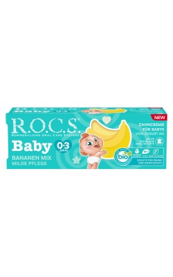 Rocs Baby Süt Dişler için  Muz Püresi 0-3 Yaş Diş Macunu 45 ml