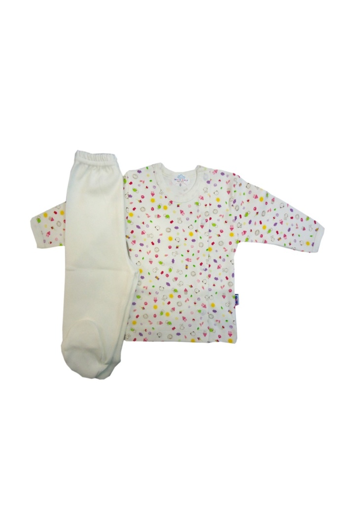 Sema Baby Bebek Pijama Takımı 0-3 Ay - Krem