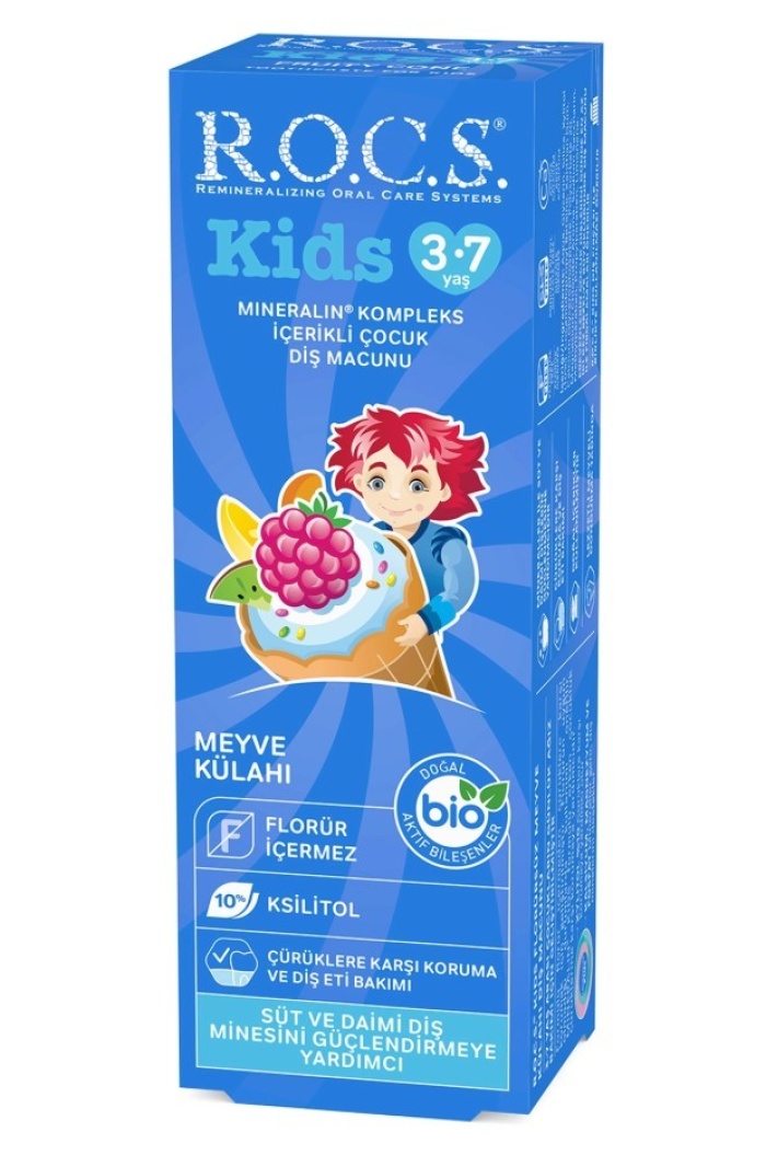 Rocs Kids Meyve Külahı Florürsüz Diş Macunu 45 ml