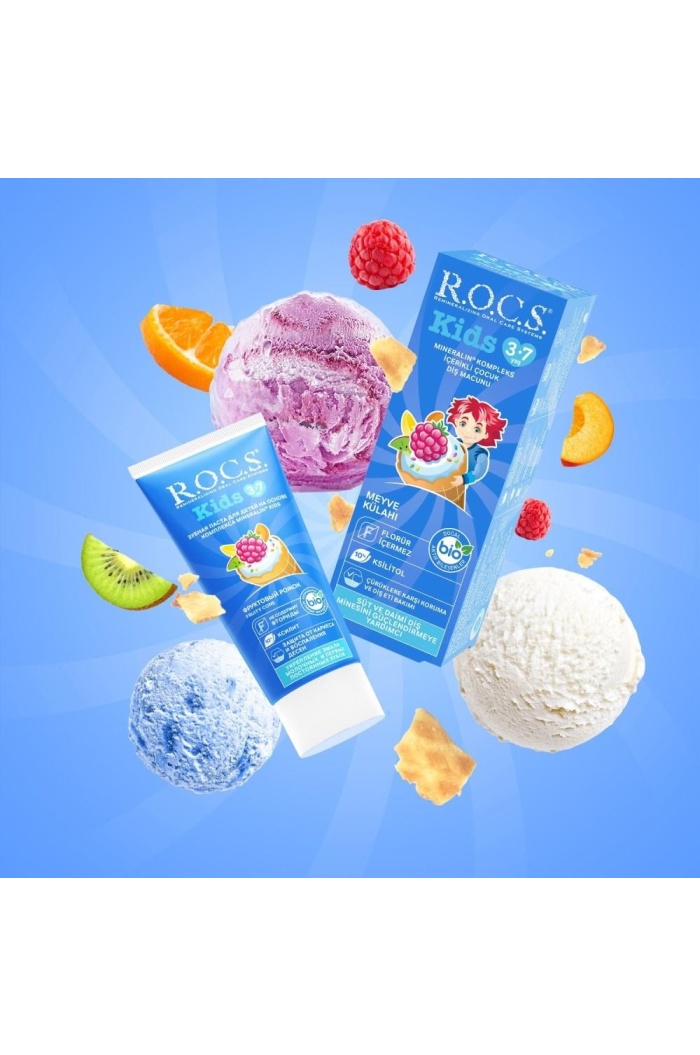 Rocs Kids Meyve Külahı Florürsüz Diş Macunu 45 ml